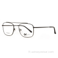 Design vintage haut de gamme de lunettes optiques en titane